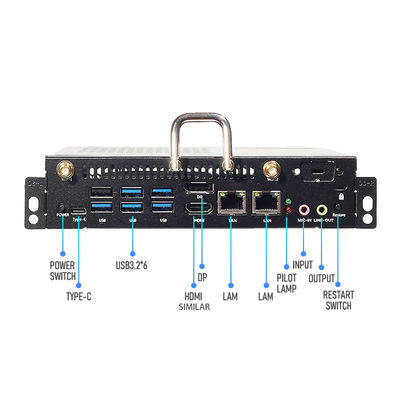 12η γενιά Μαύρο I5 11390h Μεγάλο OPS PC Μοντέλο I5 16GB 128g SSD