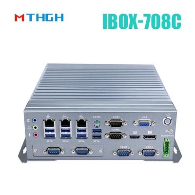 IBOX-708C Βιομηχανικός μίνι υπολογιστής Υποστήριξη HDMI/DP/VGA 6*COM 8*USB3.0