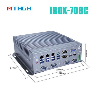 IBOX-708C Βιομηχανικός μίνι υπολογιστής Υποστήριξη HDMI/DP/VGA 6*COM 8*USB3.0