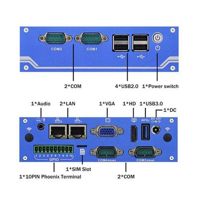Νάνο Τιτανίου Γκρέι Βιομηχανικός Μίνι PC N11 DC 12V Εισαγωγή 2XIntel I210-AT/I211-AT 1000M
