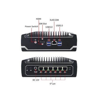 IBOX-501 N18 Χωρίς ανεμιστήρα Βιομηχανικός Μίνι PC Quad Core 32 GB Αποθήκευση με MSATA