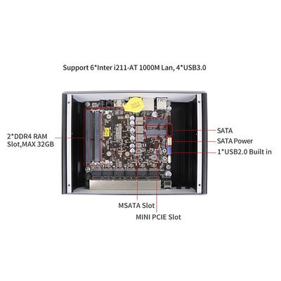 IBOX-501 N18 Χωρίς ανεμιστήρα Βιομηχανικός Μίνι PC Quad Core 32 GB Αποθήκευση με MSATA