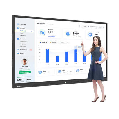55 ιντσών Διαδραστικό Whiteboard Android 13.0 με 16 9 οθόνη αφής για σχολικές συναντήσεις