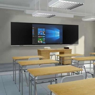 Ευφυής ψηφιακή σανίδα 65 ιντσών έξυπνη μαύρη σανίδα με 4K επίπεδο πίνακα γραφής και επεξεργαστή I3/I5/I7/I9