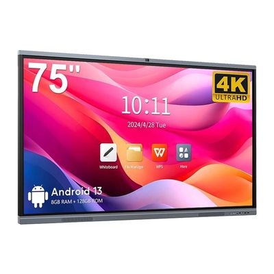 Διαδραστικό Whiteboard 4K HD School Android13 8 128G Win10 Δύο σύστημα οθόνη αφής